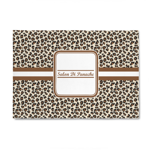 Custom Leopard Print 4' x 6' Patio Rug (Personalized)