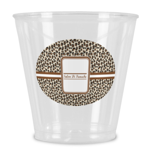Custom Leopard Print Plastic Shot Glass (Personalized)
