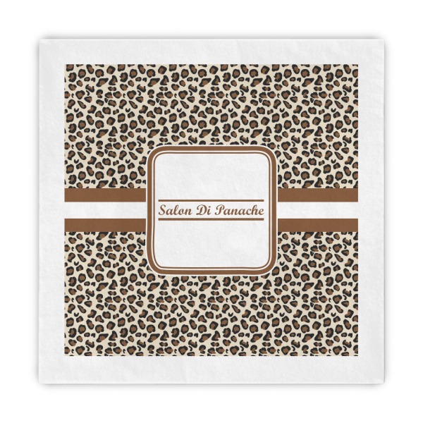 Custom Leopard Print Decorative Paper Napkins (Personalized)