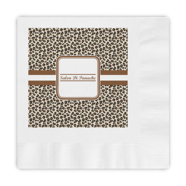 Custom Leopard Print Embossed Decorative Napkins (Personalized)