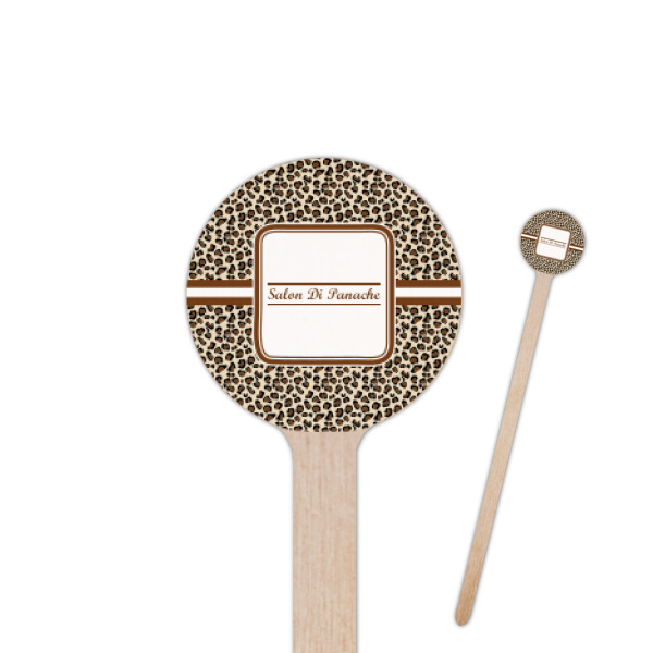 Custom Leopard Print Round Wooden Stir Sticks (Personalized)