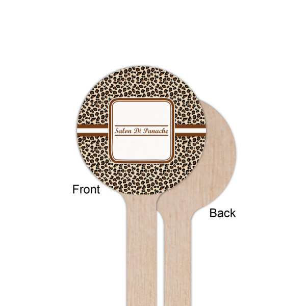 Custom Design - Wooden 6" Stir Stick - Round - Single Sided - Front & Back