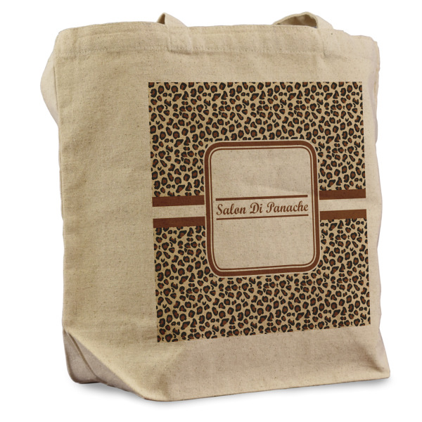 Custom Leopard Print Reusable Cotton Grocery Bag (Personalized)