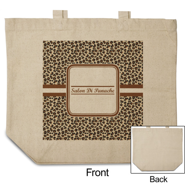Custom Design - Reusable Cotton Grocery Bag - Front & Back View