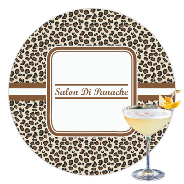 Custom Leopard Print Printed Drink Topper - 3.5" (Personalized)