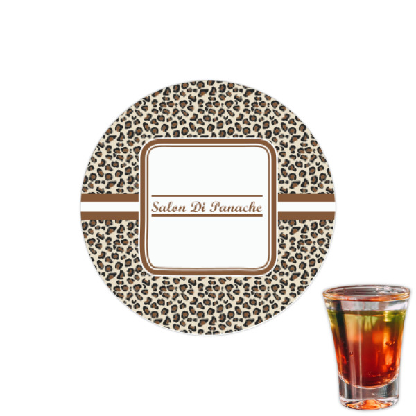 Custom Leopard Print Printed Drink Topper - 1.5" (Personalized)