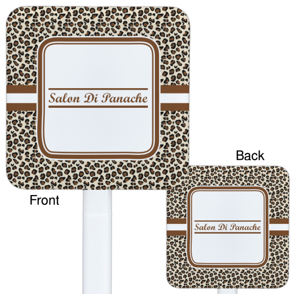 Custom Design - White Plastic Stir Stick - Double Sided - Front & Back