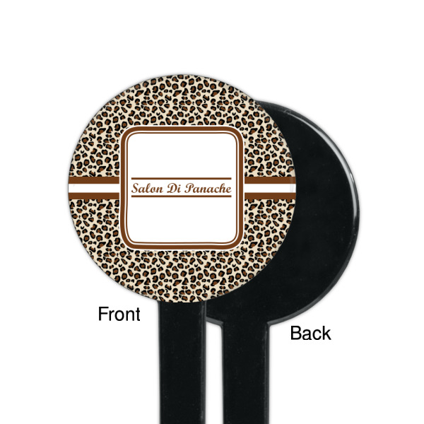 Custom Design - Black Plastic 7" Stir Stick - Single Sided - Round - Front & Back