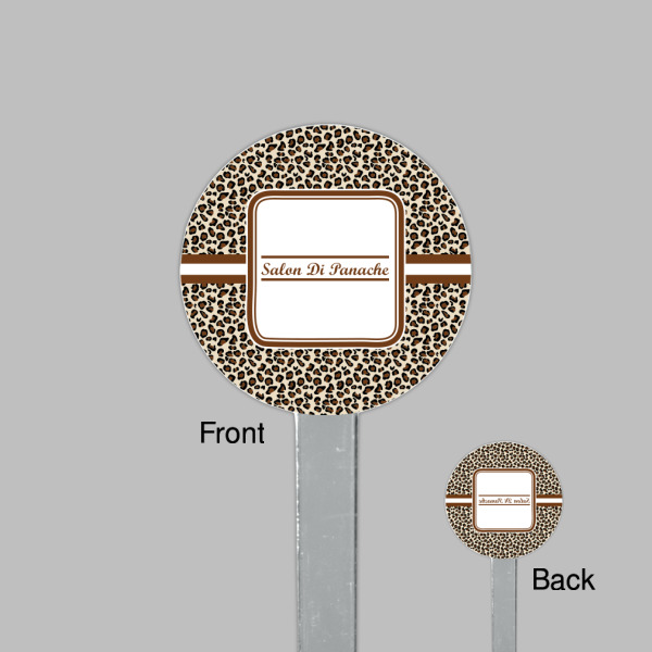 Custom Design - Clear Plastic 7" Stir Stick - Round - Front & Back