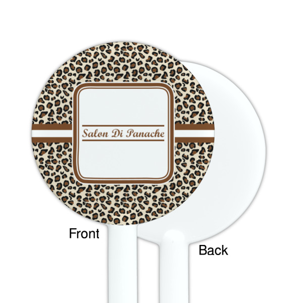 Custom Design - White Plastic 5.5" Stir Stick - Single Sided - Round - Front & Back