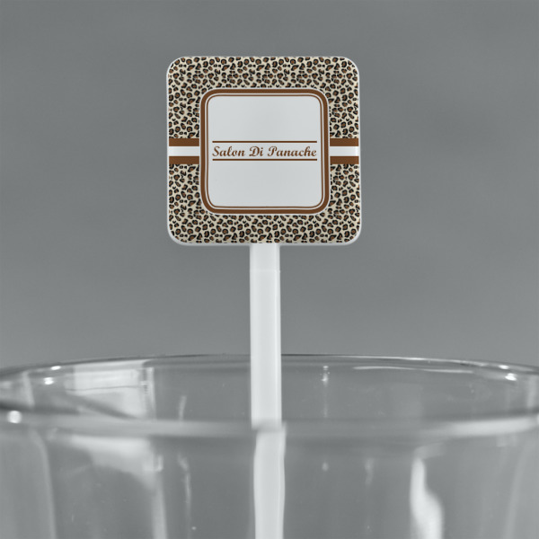 Custom Design - White Plastic Stir Stick - Square - Main
