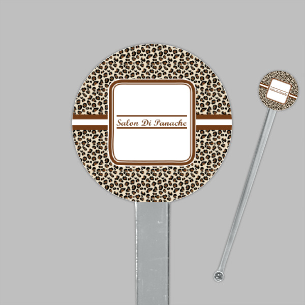 Custom Design - Clear Plastic 7" Stir Stick - Round - Closeup