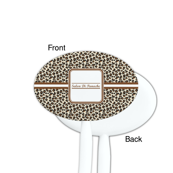 Custom Design - White Plastic 7" Stir Stick - Single Sided - Oval - Front & Back