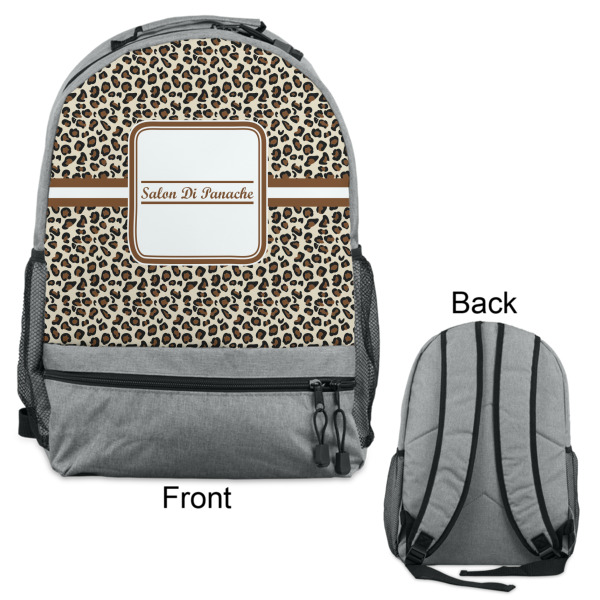 Custom Design - Large Backpack - Gray - Front & Back View