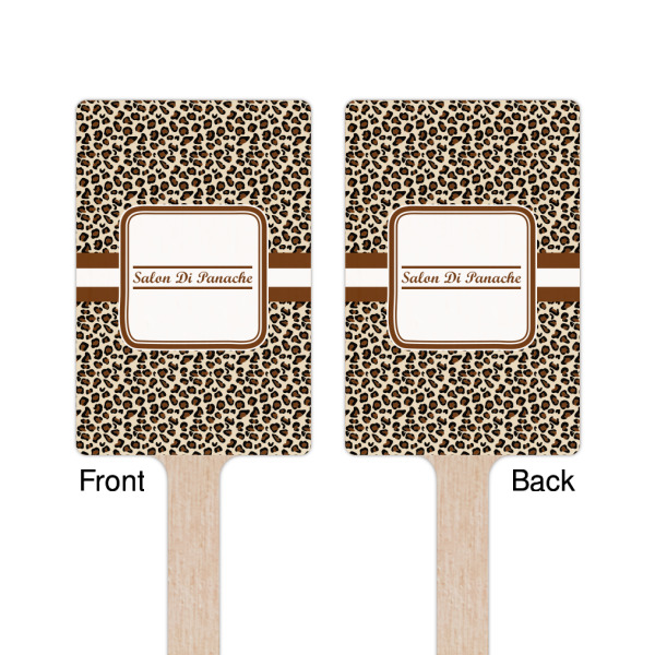 Custom Design - Wooden 6.25" Stir Stick - Rectangular - Double Sided - Front & Back