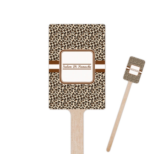 Custom Leopard Print Rectangle Wooden Stir Sticks (Personalized)