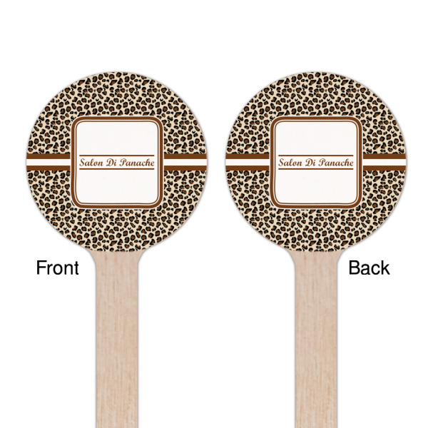 Custom Design - Wooden 6" Stir Stick - Round - Double Sided - Front & Back