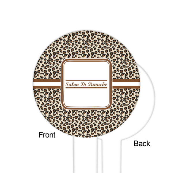 Custom Design - White Plastic 6" Food Pick - Round - Single Sided - Front & Back