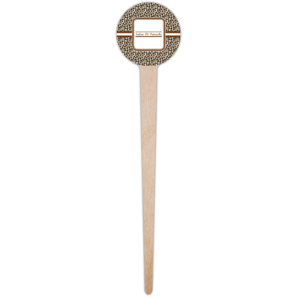 Custom Design - Wooden 4" Food Pick - Round - Single Pick