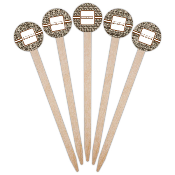 Custom Design - Wooden 6" Food Pick - Round - Fan View