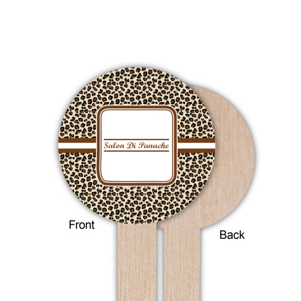Custom Design - Wooden 6" Food Pick - Round - Single Sided - Front & Back