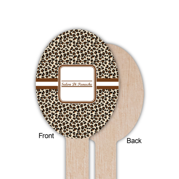 Custom Design - Wooden Food Pick - Oval - Single Sided - Front & Back