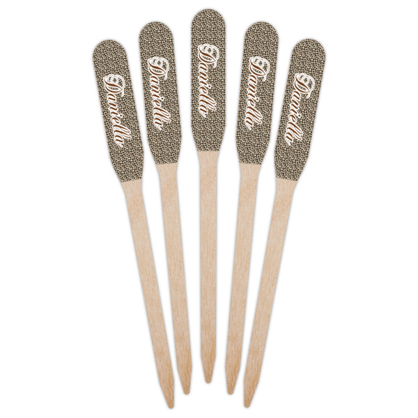Custom Design - Wooden Food Pick - Paddle - Fan View