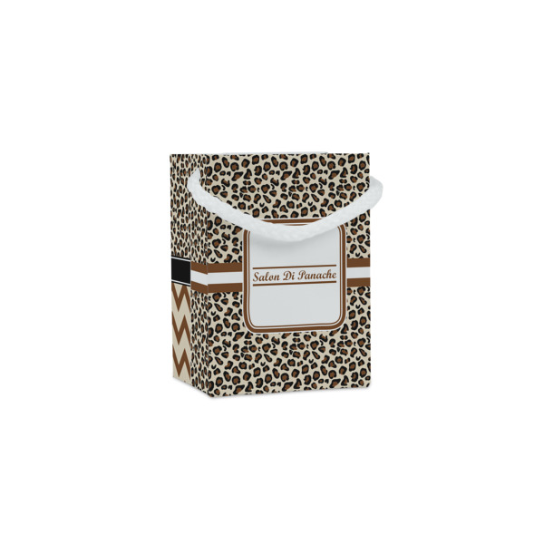 Custom Leopard Print Jewelry Gift Bags - Matte (Personalized)
