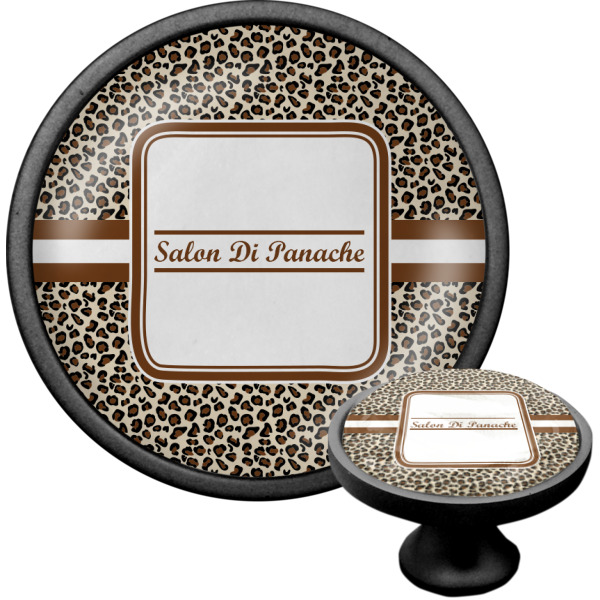 Custom Design - Black Custom Cabinet Knob (Front and Side)