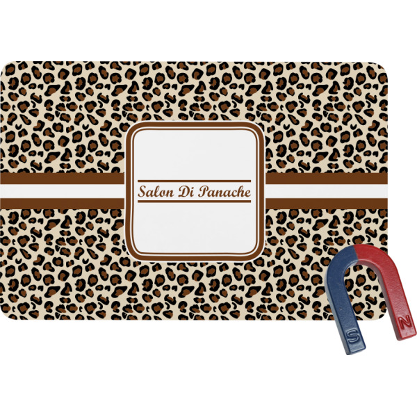 Custom Leopard Print Rectangular Fridge Magnet (Personalized)