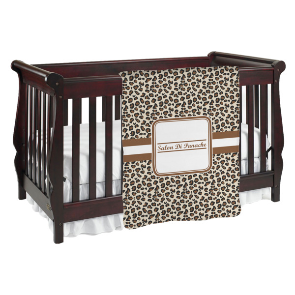 Custom Leopard Print Baby Blanket (Personalized)