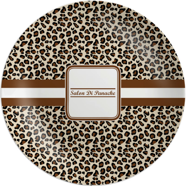 Custom Leopard Print Melamine Plate (Personalized)