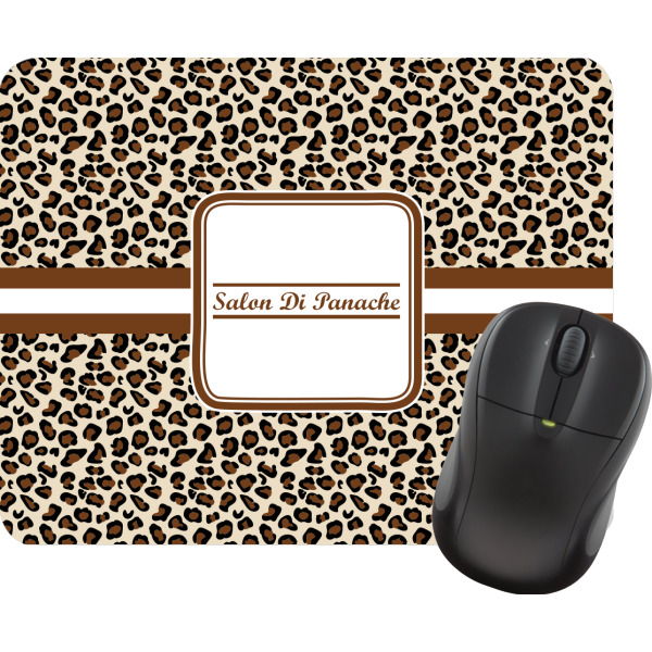 Custom Leopard Print Rectangular Mouse Pad (Personalized)