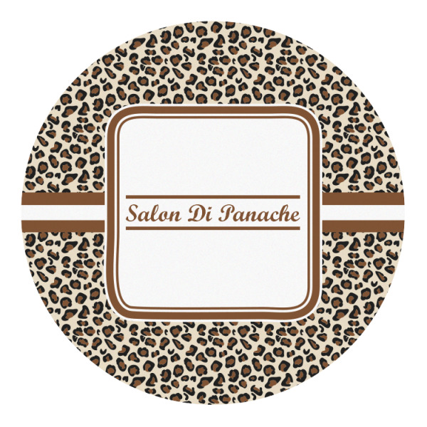 Custom Leopard Print Round Decal (Personalized)