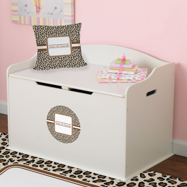 Custom Design - Round Wall Decal on Toy Chest