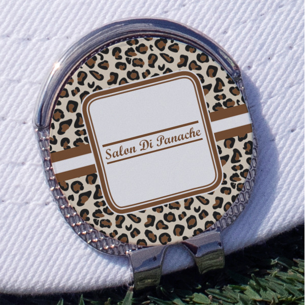 Custom Leopard Print Golf Ball Marker - Hat Clip