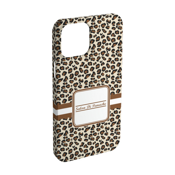 Custom Leopard Print iPhone Case - Plastic - iPhone 15 (Personalized)