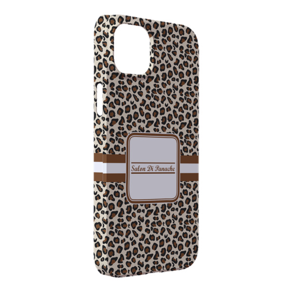 Custom Leopard Print iPhone Case - Plastic - iPhone 14 Plus (Personalized)