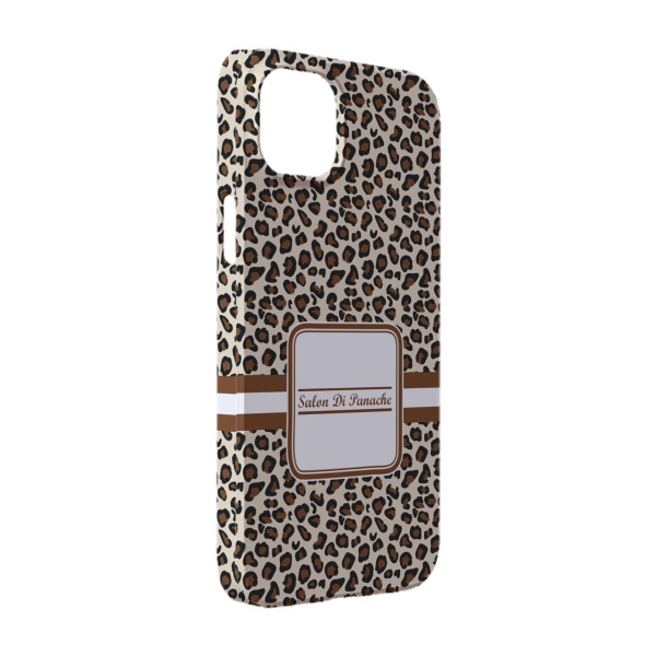 Custom Leopard Print iPhone Case - Plastic - iPhone 14 Pro (Personalized)