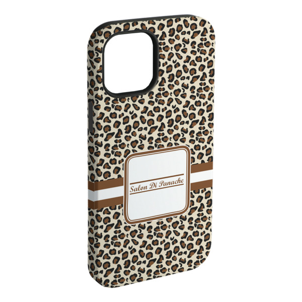 Custom Leopard Print iPhone Case - Rubber Lined (Personalized)