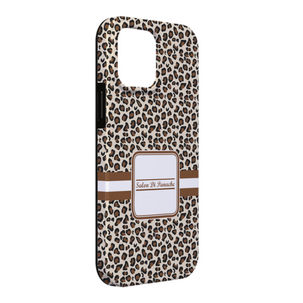 Custom Leopard Print iPhone Case - Rubber Lined - iPhone 13 Pro Max (Personalized)
