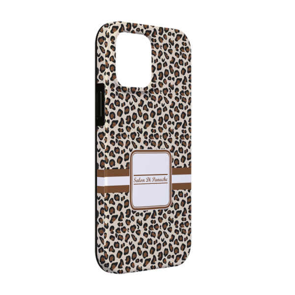 Custom Leopard Print iPhone Case - Rubber Lined - iPhone 13 Pro (Personalized)