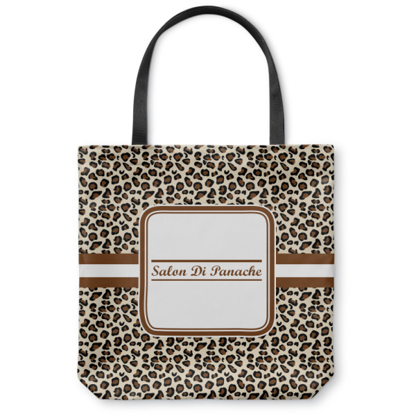 Custom Leopard Print Canvas Tote Bag (Personalized)