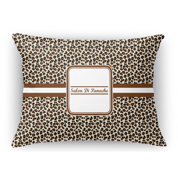 Custom Leopard Print Rectangular Throw Pillow Case (Personalized)