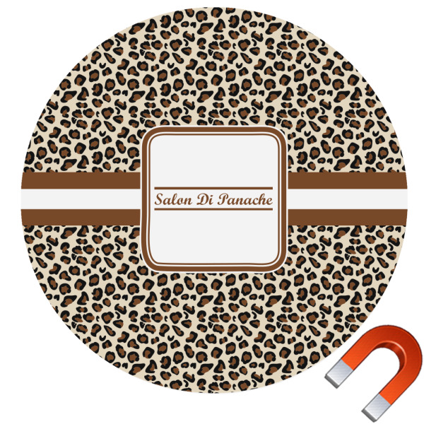 Custom Leopard Print Car Magnet (Personalized)