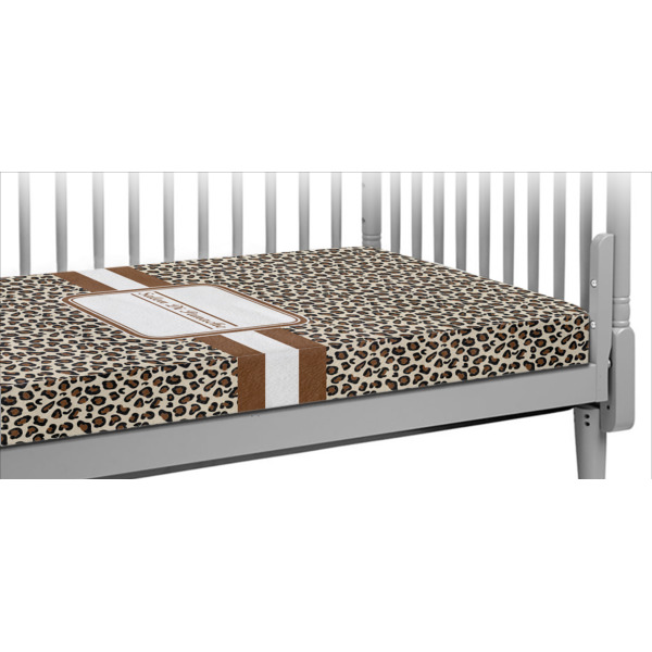 Custom Leopard Print Crib Fitted Sheet (Personalized)