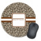 Leopard Print Round Mouse Pad (Personalized)