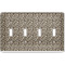 Leopard Print Light Switch Cover (4 Toggle Plate)