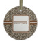 Leopard Print Flat Glass Ornament - Round w/ Name and Initial