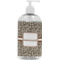 Leopard Print Plastic Soap / Lotion Dispenser (16 oz - Large - White) (Personalized)